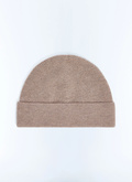 Ribbed wool and cashmere beanie - D2LHAT-LR09-A006