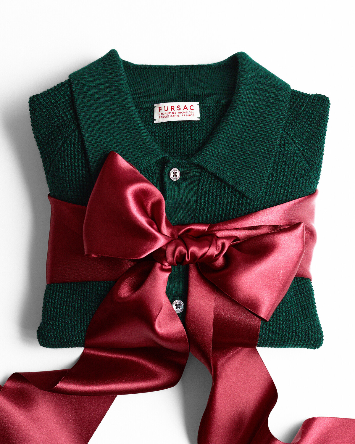 Moss stitch wool polo