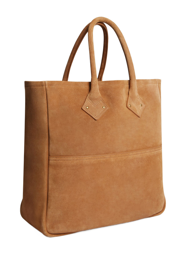 Men's brown suede leather bag Fursac - B3FEAU-FB06-A011
