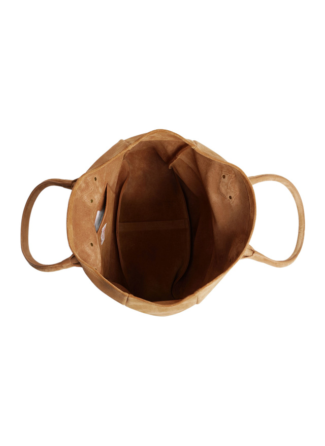 Men's bag camel brown suede leather Fursac - B3FEAU-FB06-A011