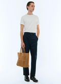 Suede leather bag - B3FEAU-FB06-A011