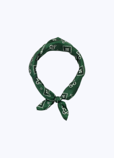 Men's bandana green silk Fursac - 22ED1VAND-VR16/40