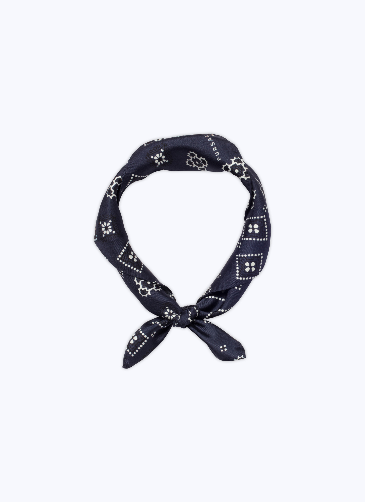 Men's bandana navy blue silk Fursac - D1VAND-VR16-30