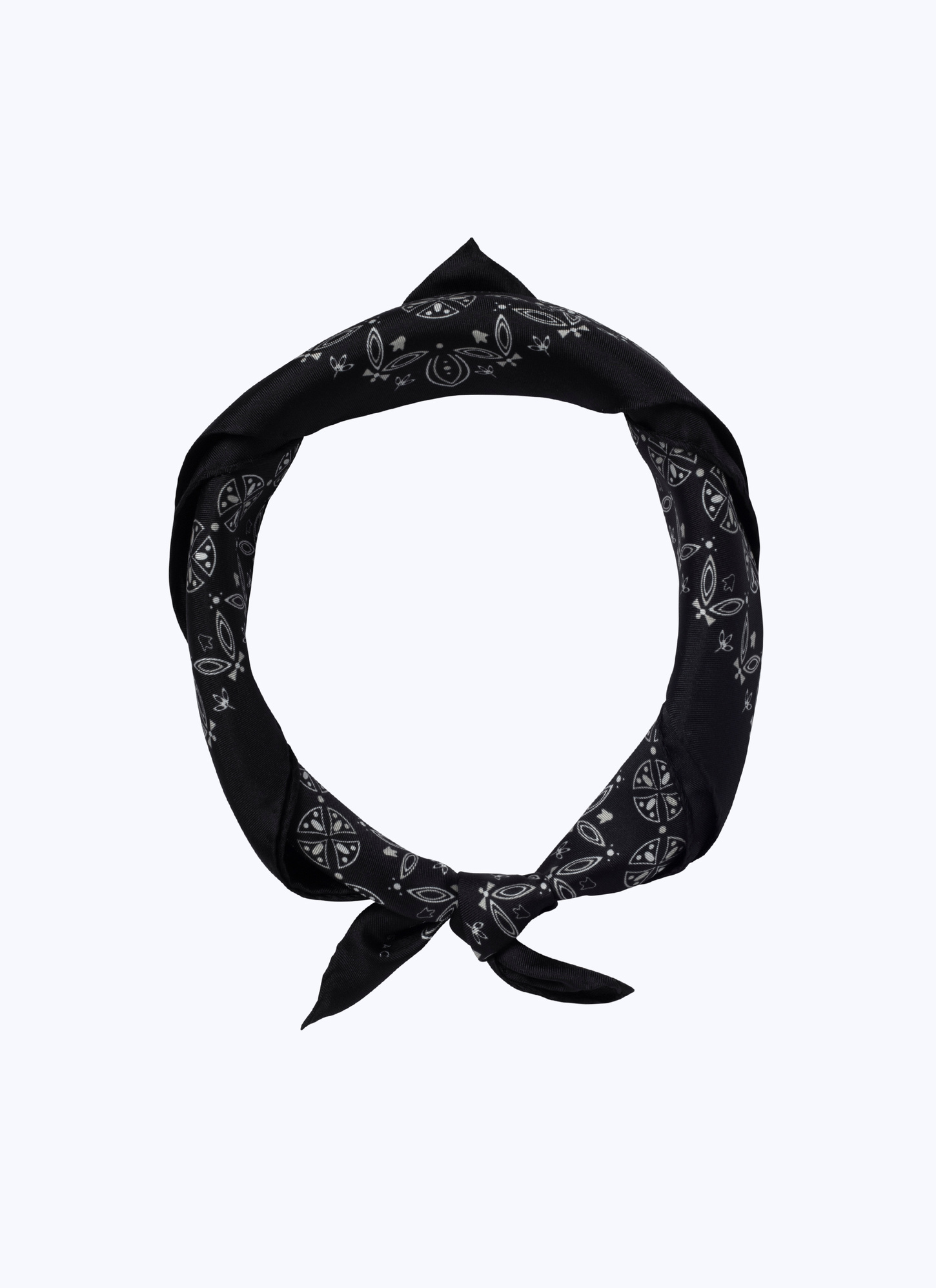 Black Silk Bandanas for Men Fursac D1VANDBR04/20