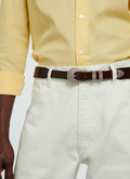 Brown leather Western belt - E2CEIN-VE11-19