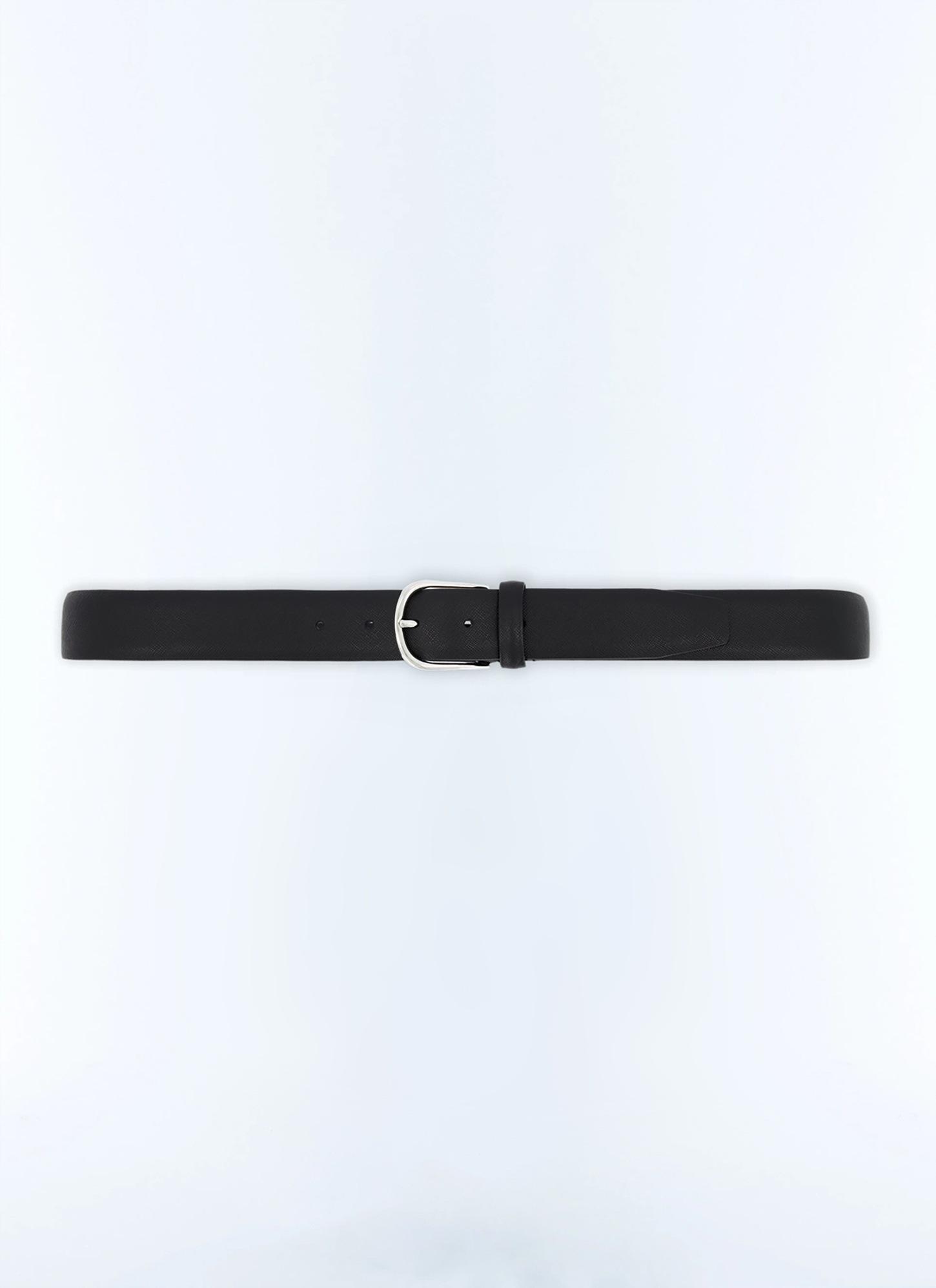 Men's saffiano black leather belt Fursac - E2CEIN-VE03-20
