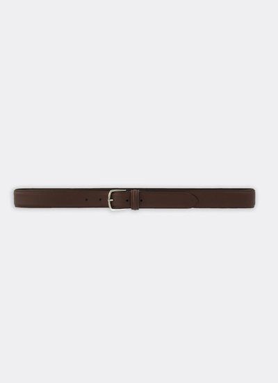 Men's saffiano brown leather belt Fursac - PERE2CEIN-RE03/18