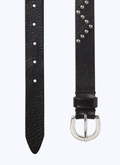 Calfskin leather belt with studs - E2CEIN-CL03-B020