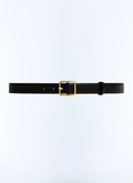 Thin square-buckle leather belt - E2CEIN-JL04-B020