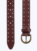 Brown smooth leather belt - E2CEIN-BL08-18