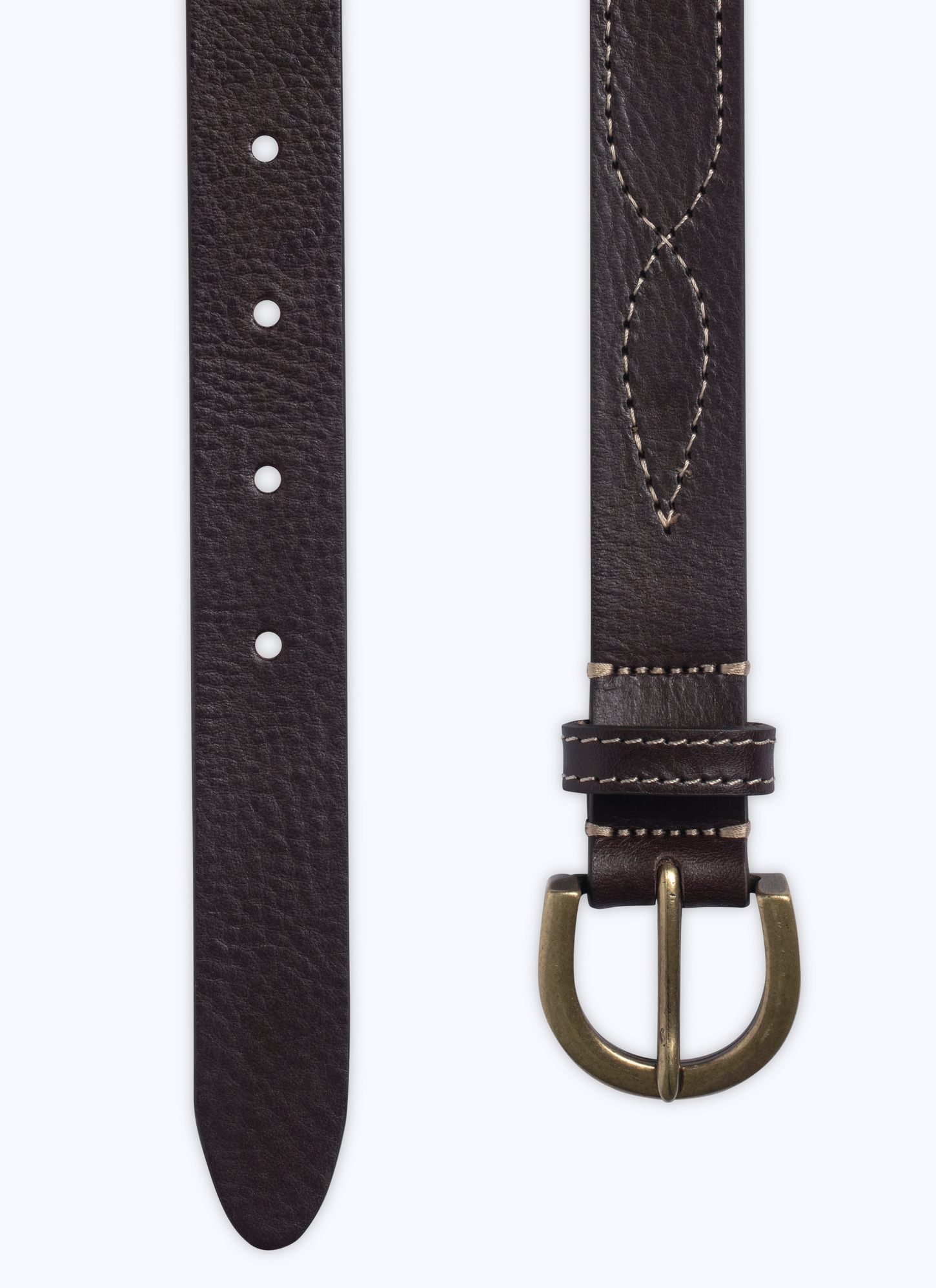 Brown Leather Belt for Men - Fursac E2CEIN-BL09-19