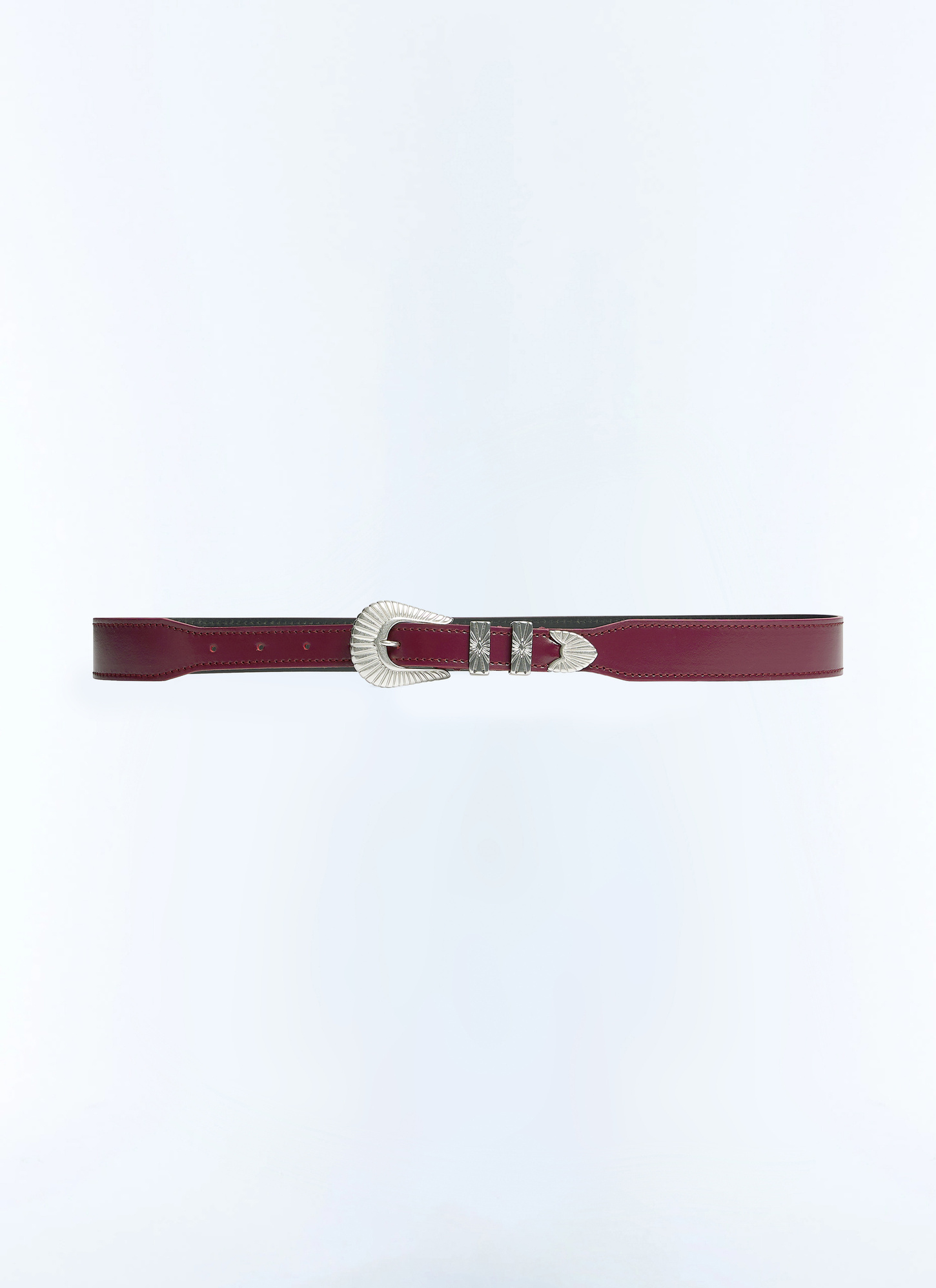 Men's burgundy belt Fursac - E2CEIN-VE11-C014