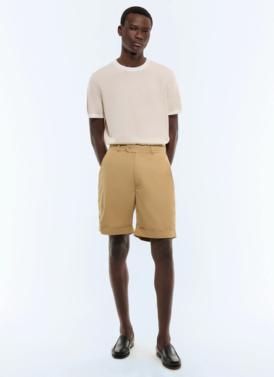 Bermuda homme beige twill de coton Fursac - P3JARI-FP03-A008
