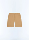 Bermuda droit en twill de coton - P3JARI-FP03-A008