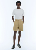 Cotton serge Bermuda shorts - P3FARI-FP03-A008