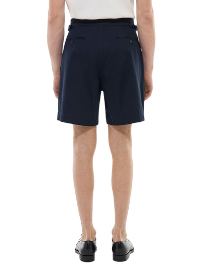 Men's blue, navy blue cotton serge bermuda shorts Fursac - P3FARI-FP03-D030