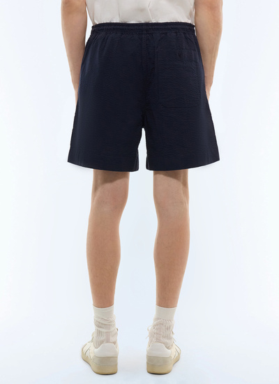 Men's navy blue bermuda shorts Fursac - P3JORT-JX13-D030