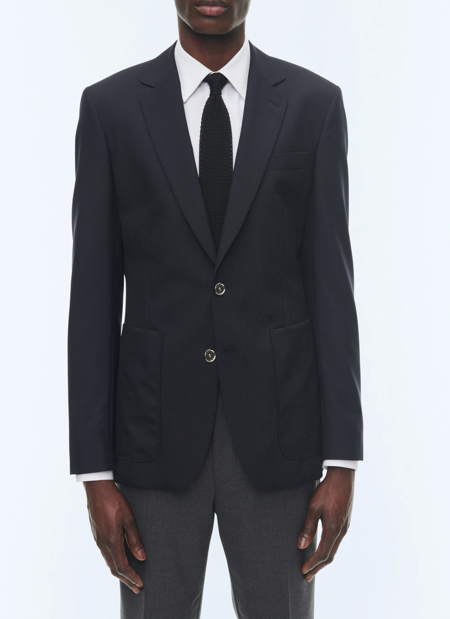 Blazer homme bleu marine toile de laine vierge Fursac - B3BAXA-BV01-30