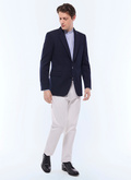 Wool and cashmere herringboned blazer - V3GAFA-GV11-D030