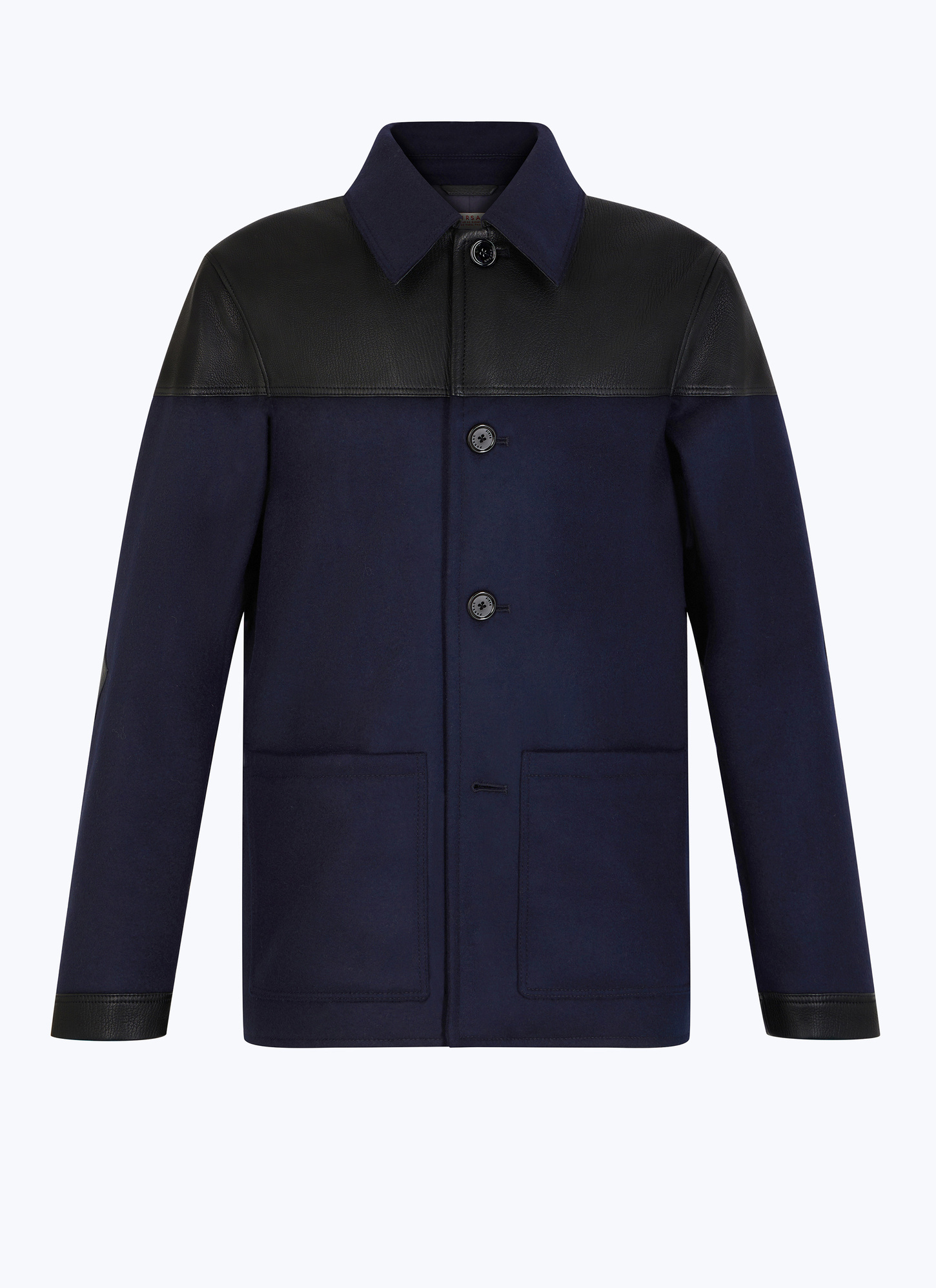 Blouson homme drap de laine mélangée et cuir Fursac - M3EKEY-EM34-D030