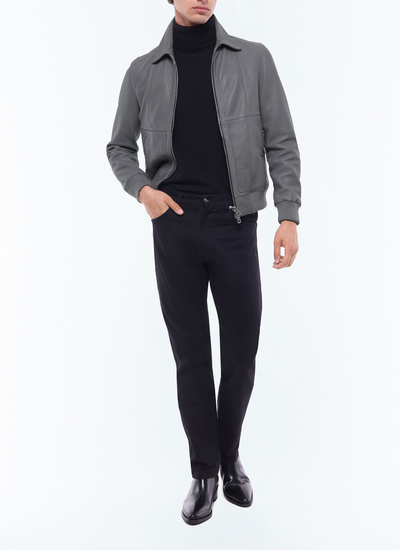 Blouson en cuir homme Fursac - M3EZRA-DL01-B022