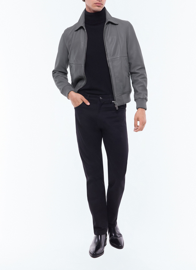 Blouson en cuir homme Fursac - M3EZRA-DL01-B022