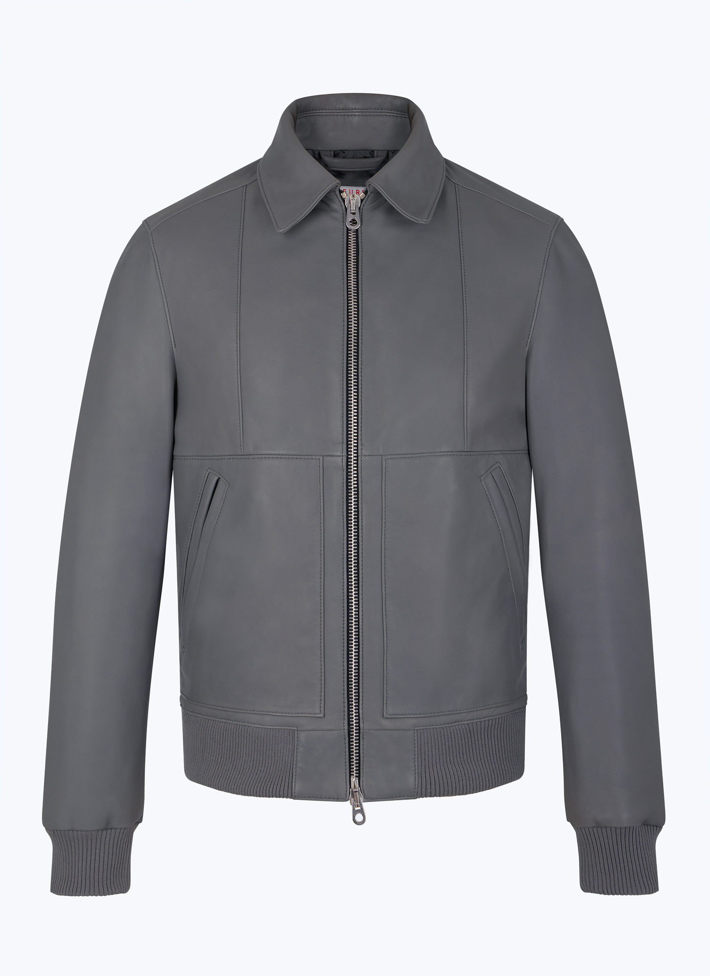 Blouson en cuir gris homme cuir d'agneau certifié Fursac - M3EZRA-DL01-B022