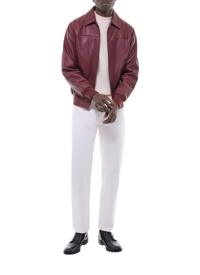 Blouson en cuir bordeaux homme Fursac - M3GRED-GL01-C014
