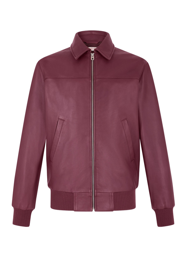 Blouson en cuir rouge homme cuir d'agneau lisse Fursac - M3GRED-GL01-C014