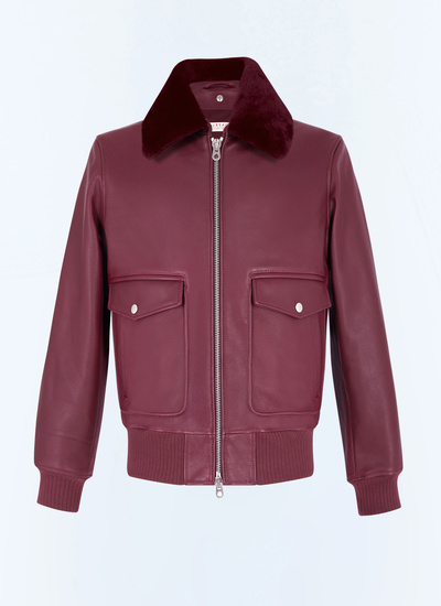 Blouson en cuir cuir de vache et laine de mouton homme Fursac - M3GOTT-GL02-C014