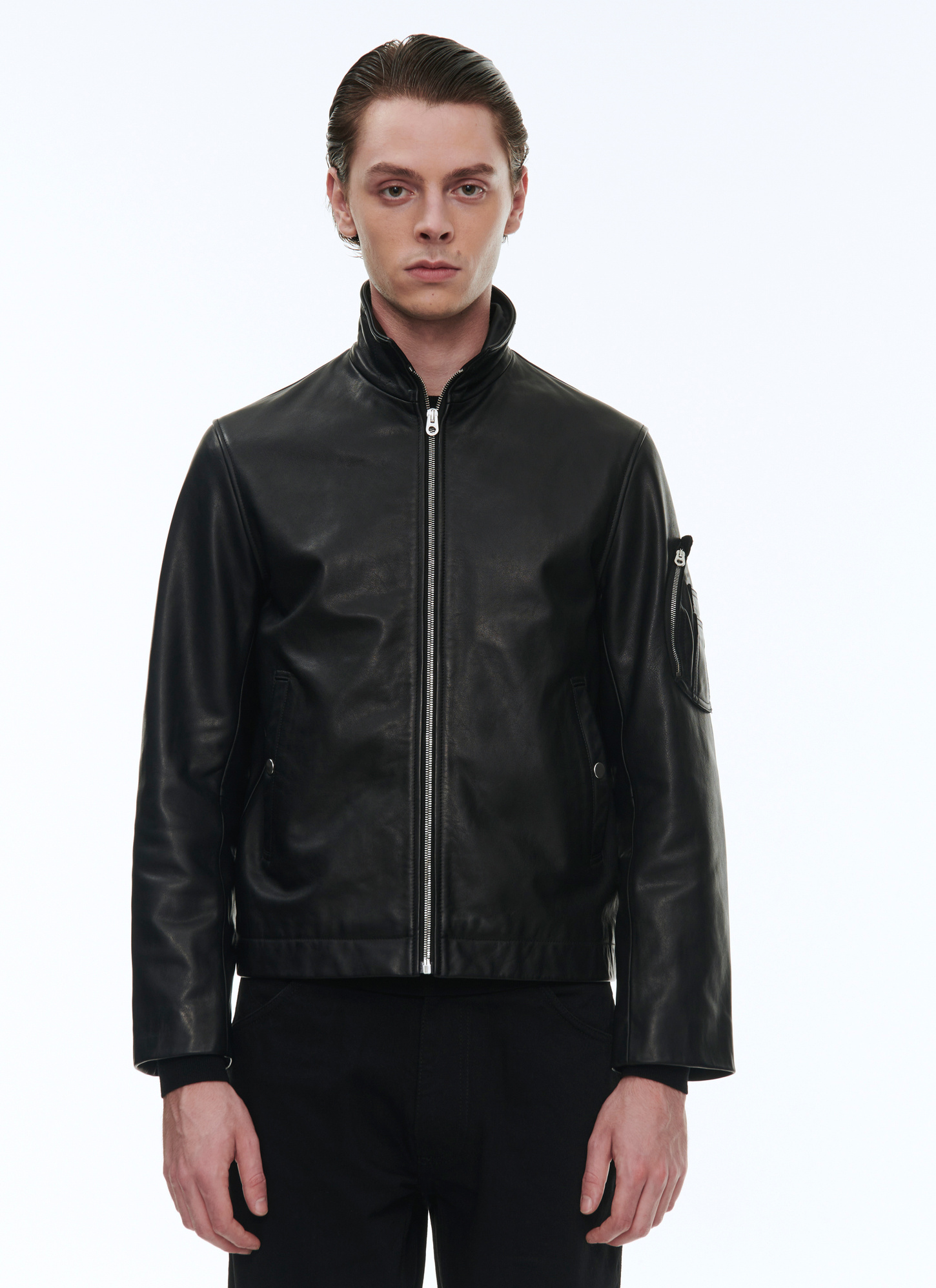 Blouson en cuir noir homme Fursac - M3BVOL-VL01-20