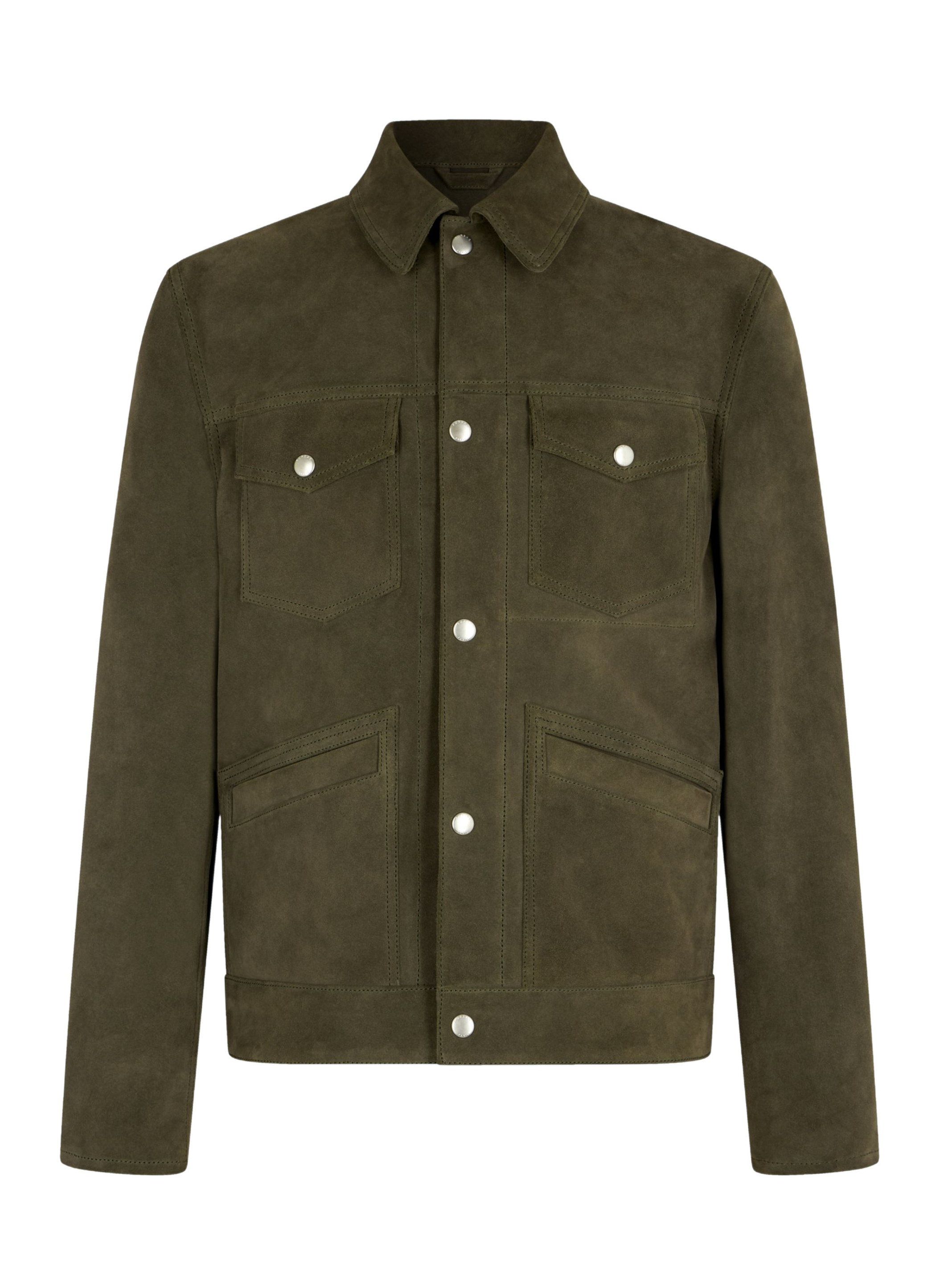 FURSAC - Blouson trucker en daim - Homme - Taille L - Brun