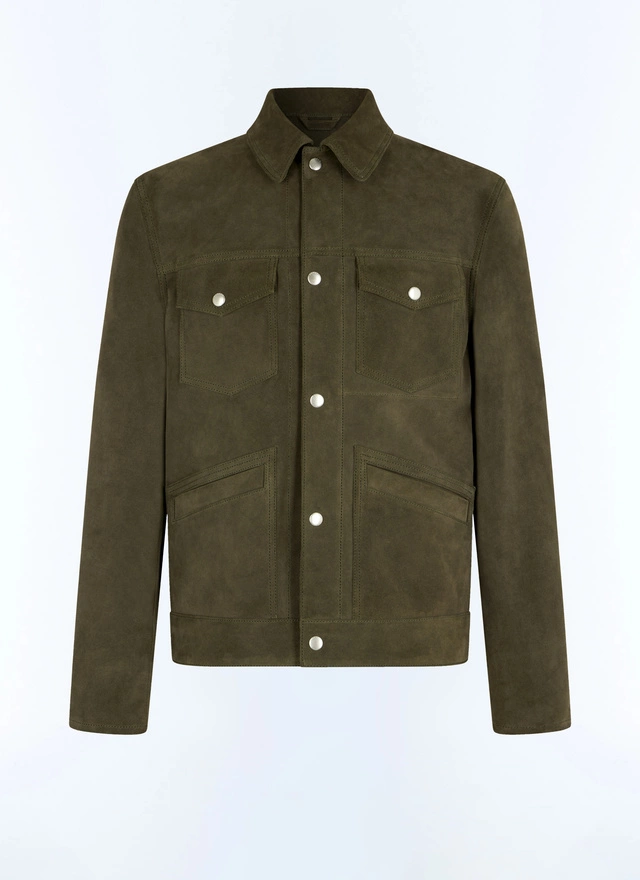 Blouson en cuir daim homme Fursac - M3FICI-FL01-G014