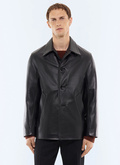 Blouson boutonné en cuir - M3LOLA-LL07-B020
