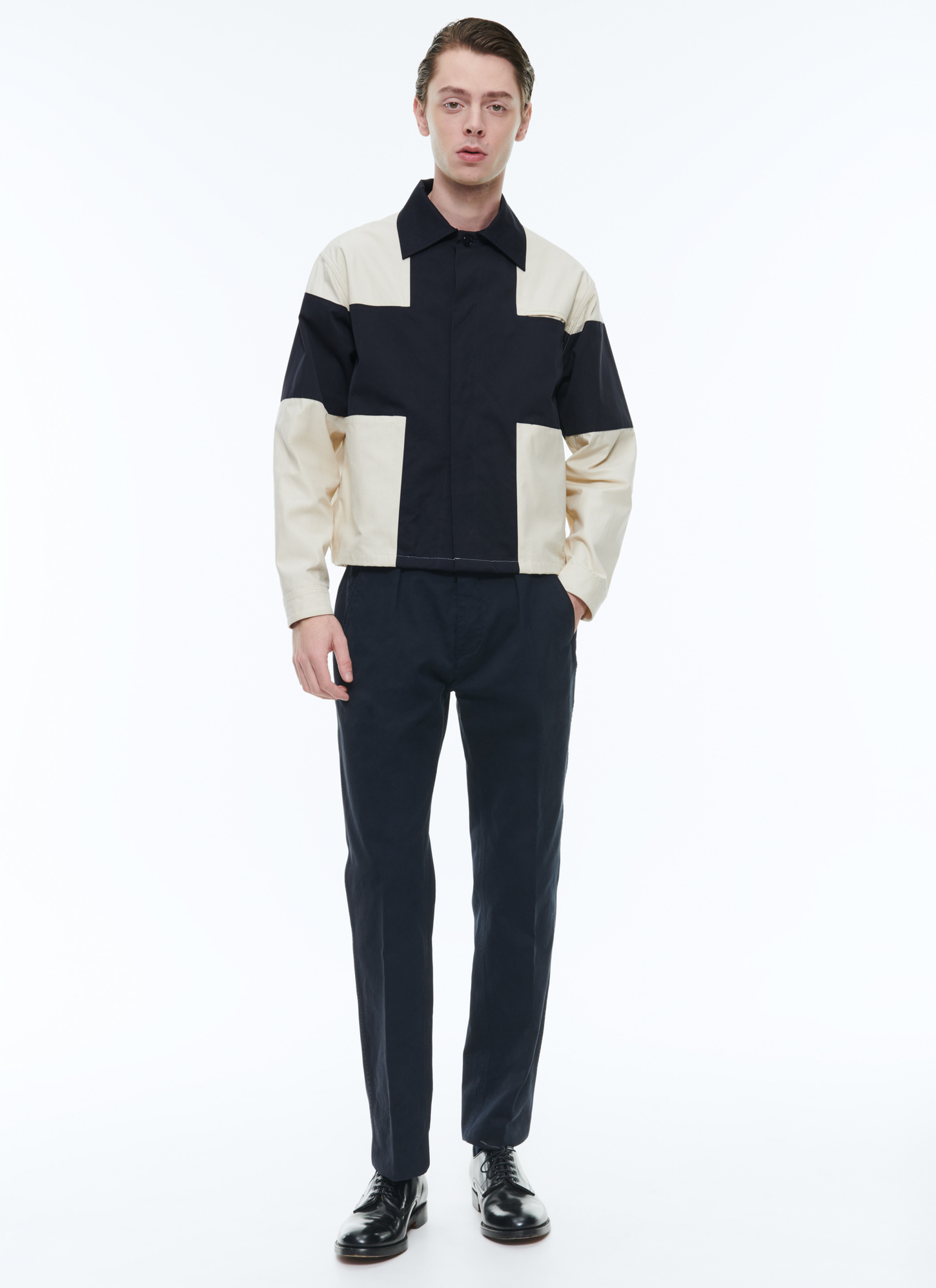 Blouson beige et bleu marine homme Fursac - M3DOIX-DM31-A008