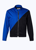 Blouson en toile de coton bleu et noir - 23EM3BCOL-BM27/33