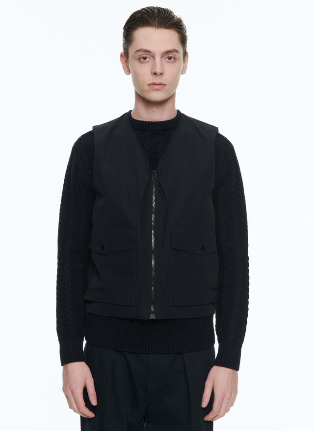 Blouson homme bleu marine coton et polyamide Fursac - 23EM3BIRD-VM03/30