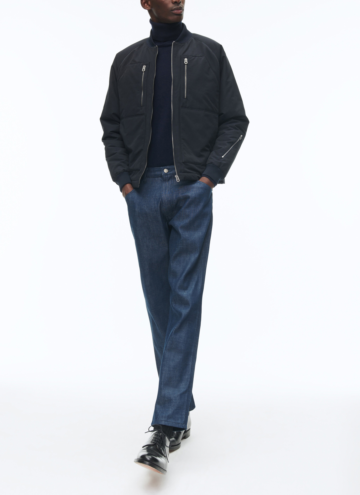 Blouson bleu marine homme Fursac - M3CZIP-VM03-30