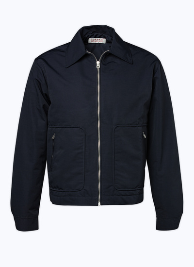 Blouson bleu homme tissu technique Fursac - M3DLAN-DM08-D030