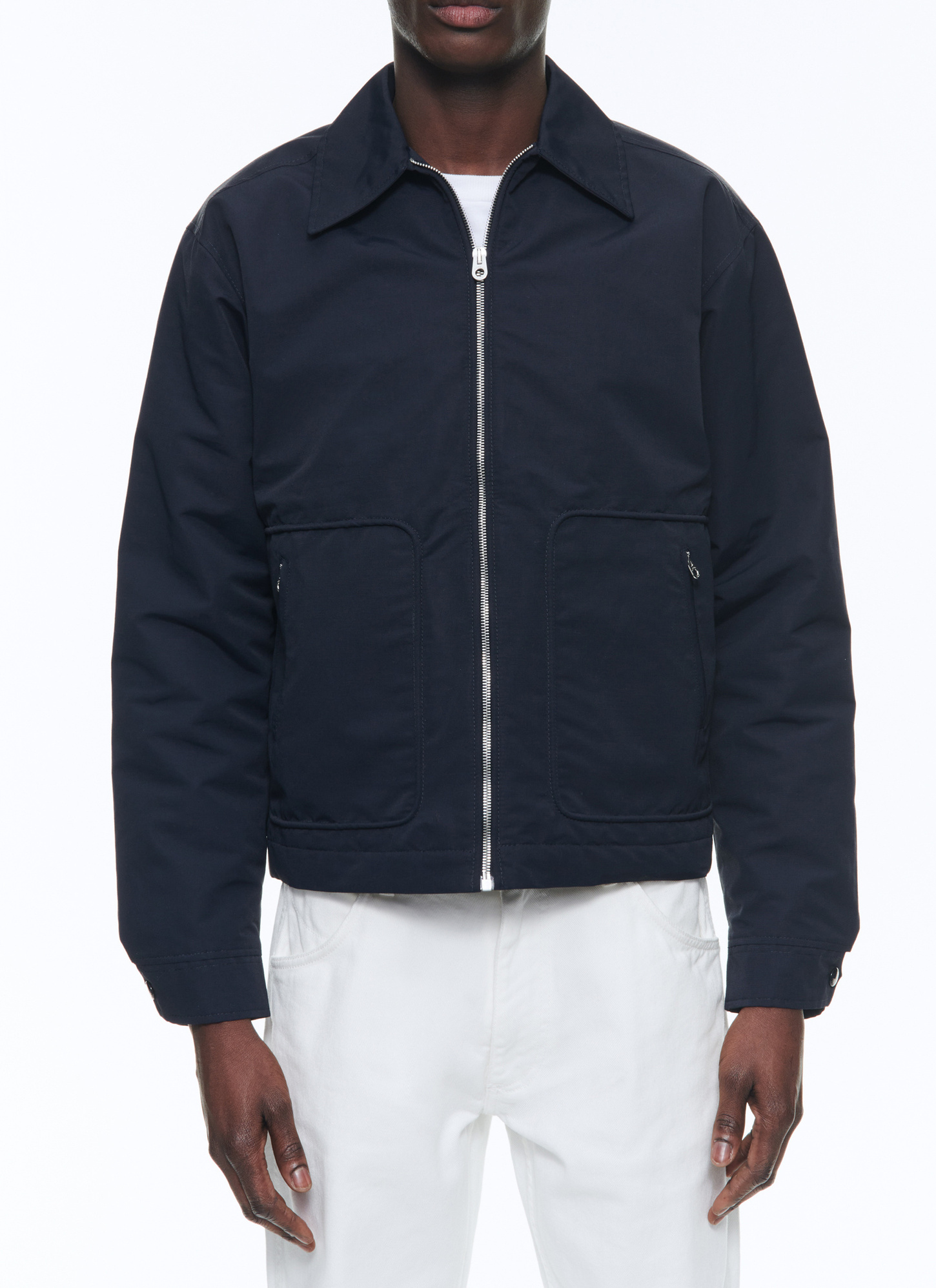 Blouson homme bleu marine tissu technique Fursac - M3DLAN-DM08-D030
