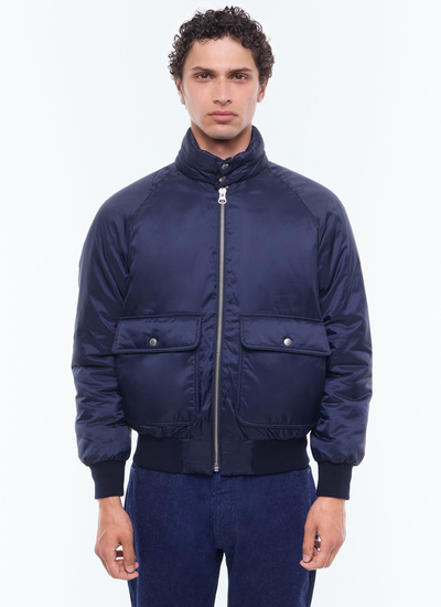 Blouson homme bleu marine tissu technique en polyamide Fursac - M3EALI-EM06-D030