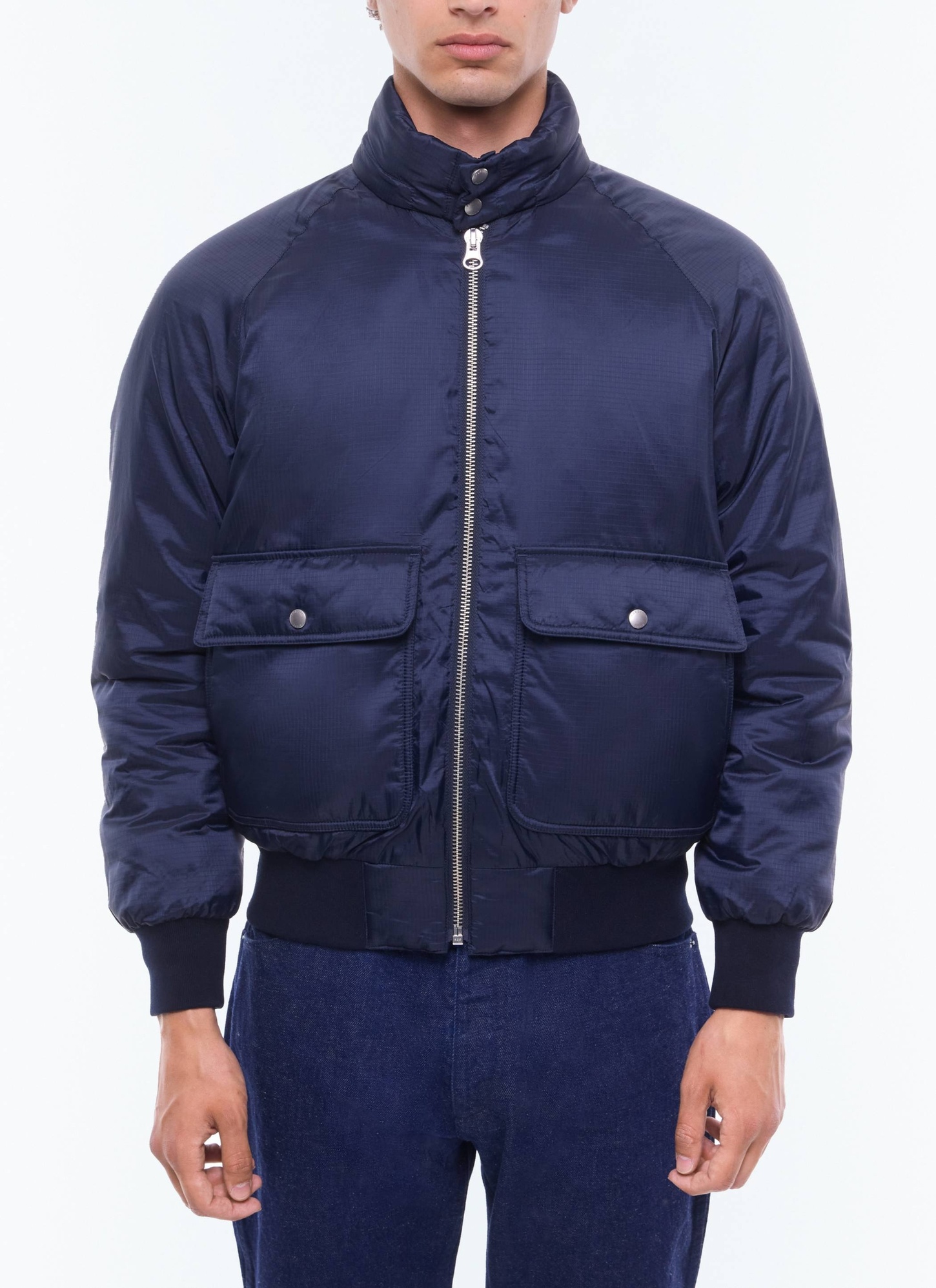 Blouson homme bleu marine tissu technique en polyamide Fursac - M3EALI-EM06-D030