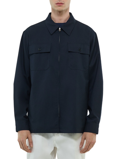 Blouson homme bleu marine twill technique membrané Fursac - M3FLAK-FM10-D030