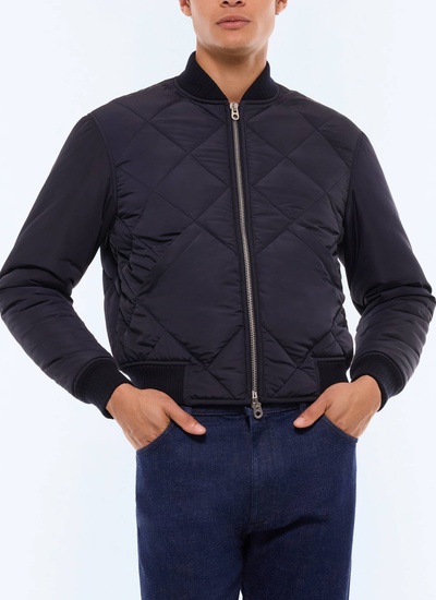 Blouson homme bleu marine tissu déperlant Fursac - M3GEMS-GM08-D030
