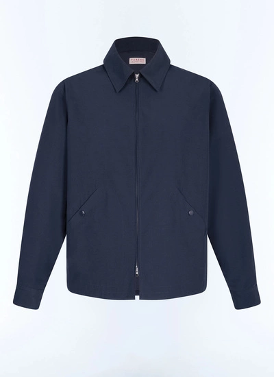 Blouson bleu homme tissu technique Fursac - M3GVEN-DM25-D030