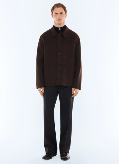 Blouson chocolat homme Fursac - M3LORK-JM13-G019