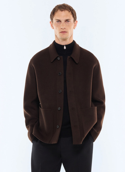 Blouson homme chocolat tissu principal: 100% lainedoublure: aucune Fursac - M3LORK-JM13-G019