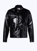 Blouson noir en vinyl embossé aligator - M3BOCO-BM09-20
