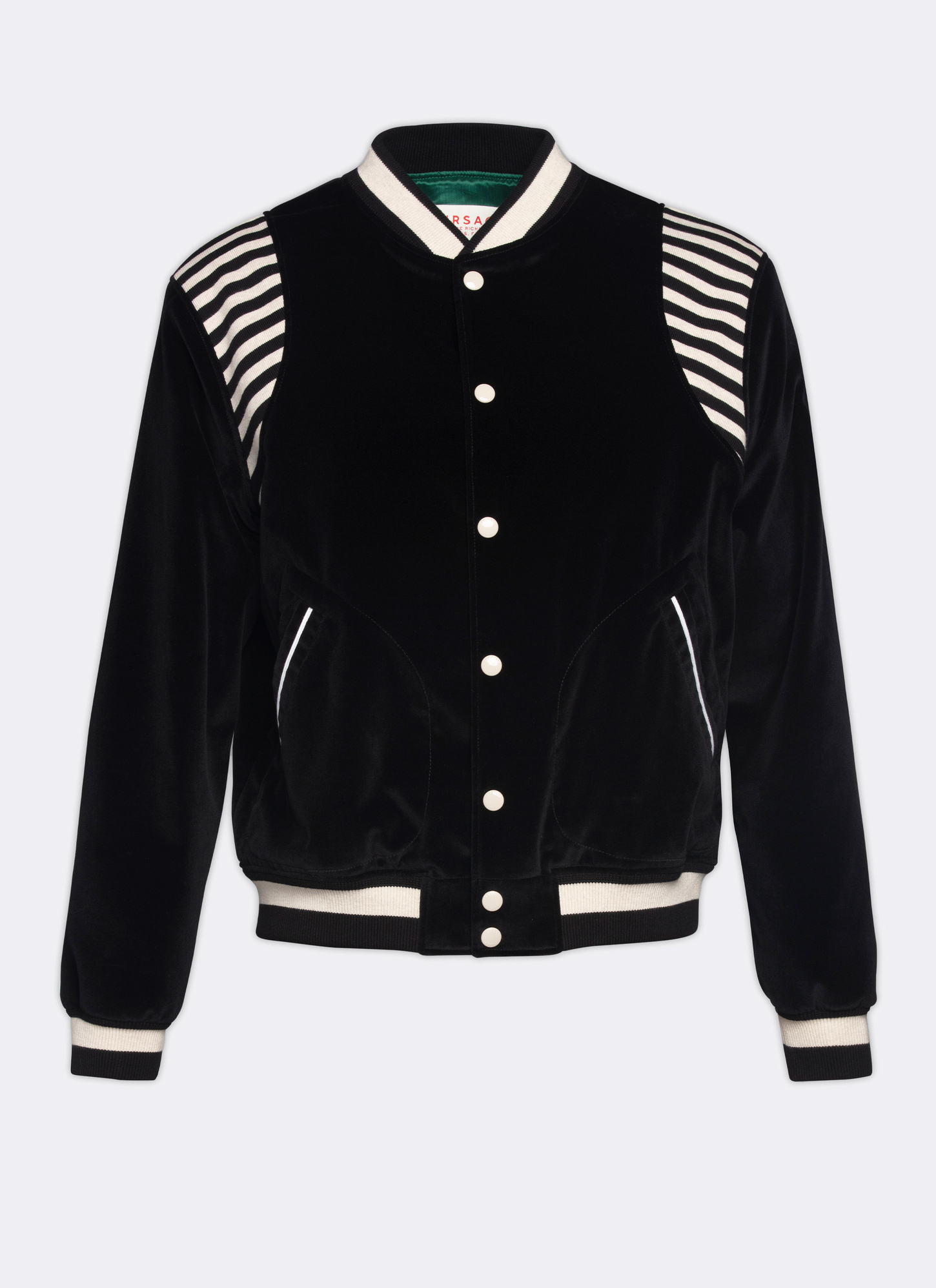 Blouson noir homme velours palatine Fursac - M3VEED-C711-20