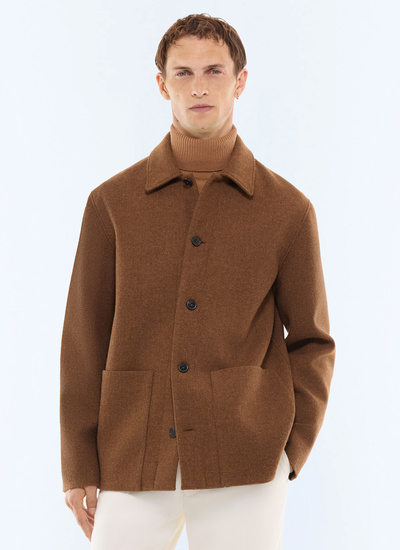Blouson homme tabac tissu principal: 100% laine viergedoublure: 100% viscose Fursac - M3LARK-LM33-G021